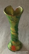 Zsolnay mini váza zöld eozinnal