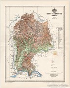 Hont vármegye térkép 1894, antik, eredeti