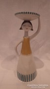 Drasche porcelán Art Deco lány figura gyertyatartó