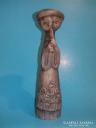 Kerámia szobor, Kőfalvy Gyula alkotás jelzett 18,5 cm