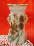 Ritka forma aranyozott virágmintás Kiev orosz porcelán váza