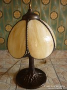 Gyönyörű asztali lámpa...55 cm magas fém+üveg