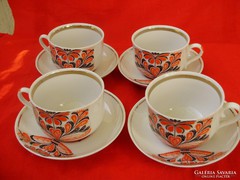 Orosz porcelán aranyozott teás csészék