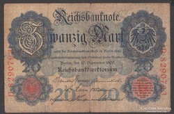 1909. Reichsbanknote, 20 R.Mark.