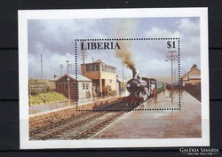 Libéria vasúti blokk postatisztán