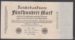 1922. 500 Reichsmark.