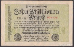 1923. 10 millió Reichsmark.