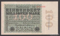 1923. 100 millió Reichsmark.