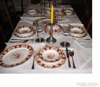 Kuriózum! Royal Albert Lady Hamilton 6 személyes 14 darab étkészlet Angol szikrázó hófehér porcelán