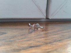 Elefántos jelzett ezüst gyűrű