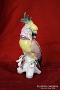 Gyönyörű papagáj (kakadu) - 29,5 cm - Karl Ens porcelán