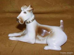 Foxi kutya régi Zsolnay porcelán