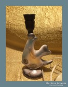 Figurális hal asztali lámpa,eozin jellegű mázzal