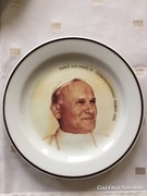 II.János Pápa tiszteletére 1990-es cseh porcelán tányér (30)