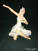 Ritka art deco Unterweissbach balerina porcelán figura 14 cm