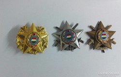 Katonai Tízpróba (KTP) arany, ezüst, bronz fokozata sor