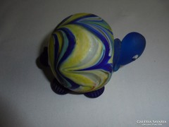 Muranoi üveg teknős béka figura