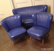 Retró design mini club kanapé és 2 db fotel