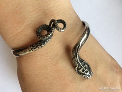 Csodálatos antik ezüst kígyó karék,karperec