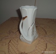 STIPO DOROHOI elegáns, aranyozott porcelán váza, 22 cm
