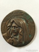 Szűz Mária bronz plasztika 