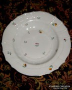 Ó Herendi (címeres) virág mintás  porcelán tányér 24 cm 