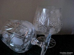 5 db gyönyörű kristály konyakos pohár