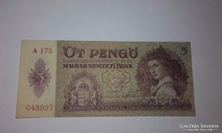  Öt pengő,1939-es  ropogós bankjegy !