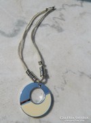 Modern necklace with large pendant - new condition