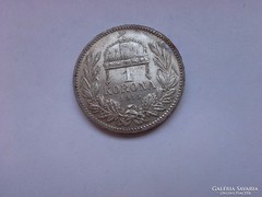 1915 ezüst 1 korona gyönyörű patinás!!!Magyar!!!