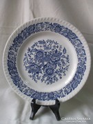 Kék-fehér,virágmintás tányér 25,5 cm.