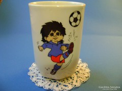 Zsolnay gyerek focis csésze, bögre , retró