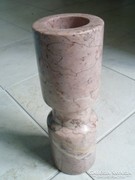 Hatalmas és nehéz rózsaszín márvány henger váza 30cm