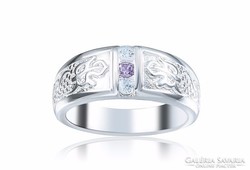 Lila Tanzanite (Imitation) Crystal Ring Size 8