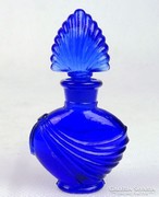 0L606 Régi királykék színű parfümös üvegcse