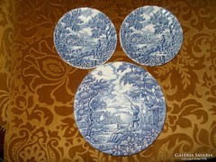 Vadászjelenetes angol porcelán tányérok.