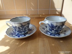 2 db Blue Danube hagymamintás porcelán csésze szett