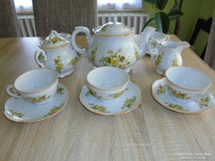 Különleges festésű Zsolnay porcelán teás készlet