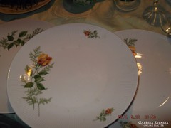 Sárga rózsás lapos tányér 3 darab  kahla