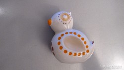 Hollóházi art deco porcelán csibe, ritka sószóró változatban