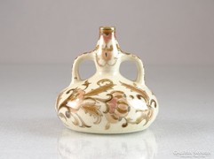 0M294 Antik Zsolnay vajszínű porcelán díszváza