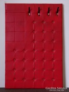0M261 Retro piros műbőr előszobafal 120 x 180 cm