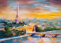 Párizs a fény városa  Festmény 70x50
