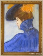 Rippl-Rónai József (1861-1927) keretezett festmény