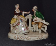 Kézzel festett barokk német számozott fűúri pár