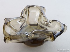 0M830 Fújtüveg BOHEMIA művészi üveg hamutál 21 cm