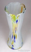 0M844 Régi muránói művészi üveg váza 24.5 cm