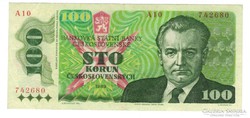 100 korun korona 1989 Csehszlovákia