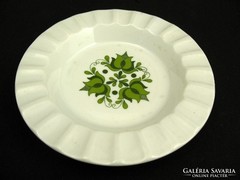 Alföldi porcelán hamutál - népies zöld mintás