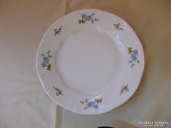 Kék barackvirág mintás Zsolnay lapos tányér